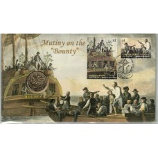 AUSTRALIA 1789 . ONE 1 DOLLAR COIN . MUTINY ON THE BOUNTY . HMS BOUNTY